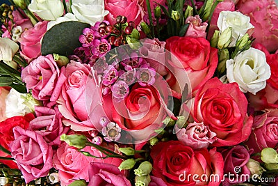 Huge bouquet of roses Stock Photo