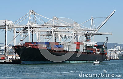 Huge Cargo Ship Stock Photo