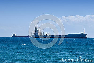 Huge cargo ships Editorial Stock Photo