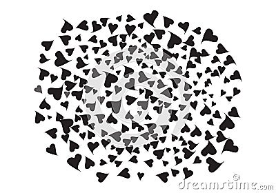 Huge cluster of hearts Vector Illustration