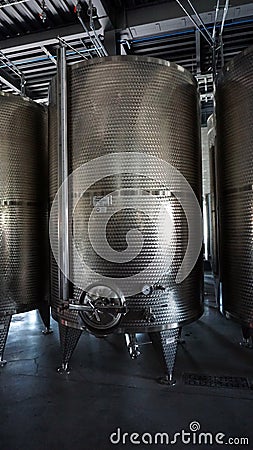 Industrial wine fermenter Stock Photo