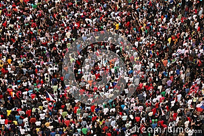 Huge Crowd Editorial Stock Photo