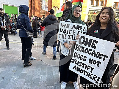 Huge crowds marched through the British capital on Saturday, as pro-Palestinian supporters Editorial Stock Photo