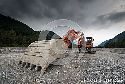 Huge digger Stock Photo