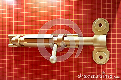 Huge door latch Stock Photo