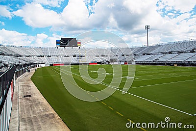 Huge empty football stadium in the university in Orlando, Florida Editorial Stock Photo