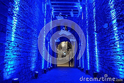 Huge Entrance of the famous castle in Ghent Editorial Stock Photo