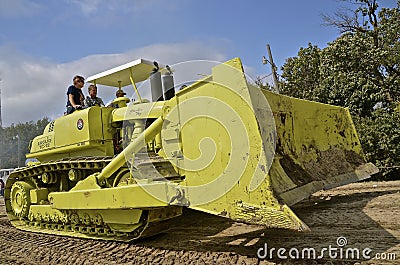 Huge Euclid vintage bulldozer Editorial Stock Photo