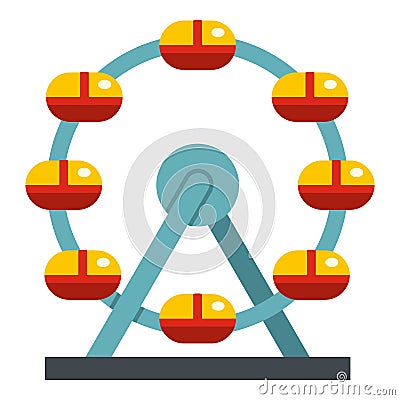 Huge ferris wheel, Canada icon isolated Vector Illustration