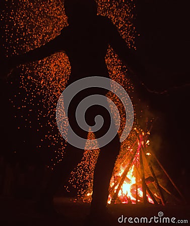 Pagan festival of Walpurgis night Stock Photo