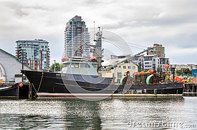 Huge Fishing Ship Stock Photo