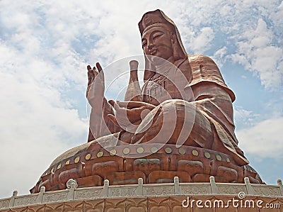 Huge Guanyin bronze Stock Photo