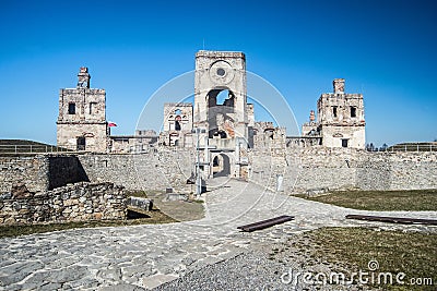 Ruins of Krzyztopor castle in Ujazd, Poland Editorial Stock Photo