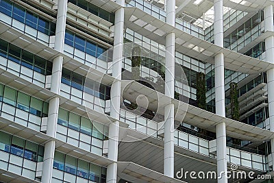 huge office building in singapore Stock Photo