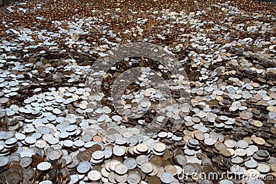Huge pile of coins Stock Photo