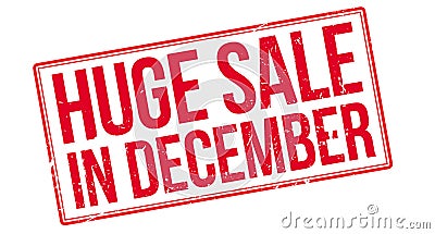 Huge Sale in December Vector Illustration