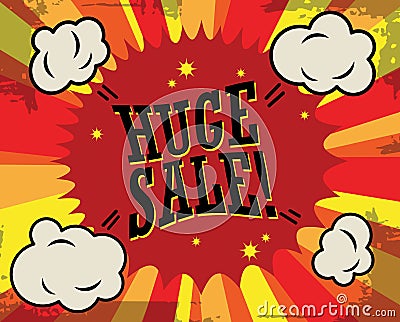 Huge sale label Vector Illustration