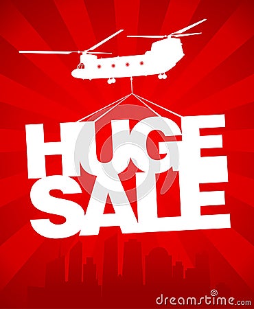 Huge sale vector design template. Vector Illustration