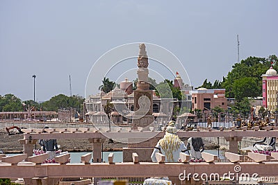 Huge Shivling and Theme Park at Mahakal Temple Corridor Ujjain Madhya Pradesh Editorial Stock Photo