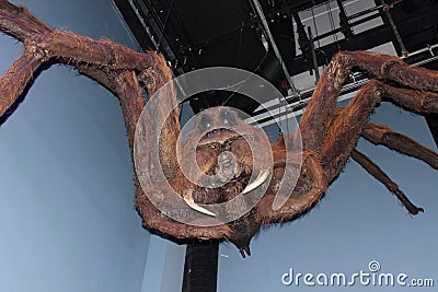 Huge Spider at Warner Bros. Studios, London, UK , Making of Harry Potter Studio Tour Editorial Stock Photo