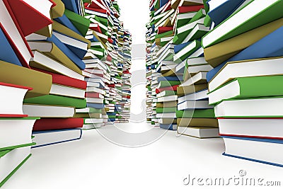 Huge stack of books Stock Photo