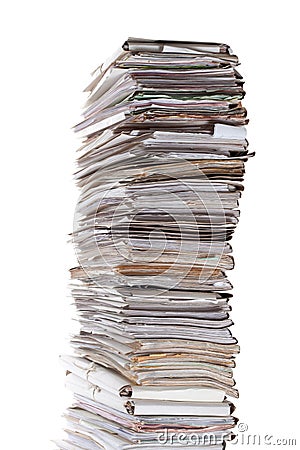 Huge stack of papers Stock Photo