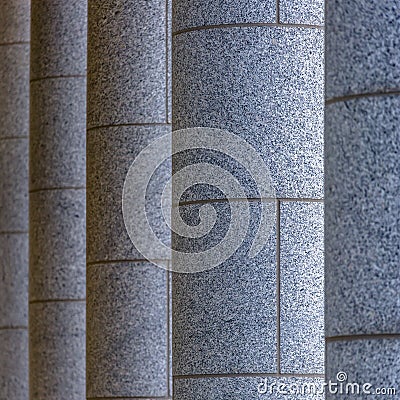 Huge stone columns of Utah State Capital building Stock Photo