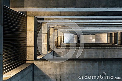 Huge stone and concrete space Stock Photo