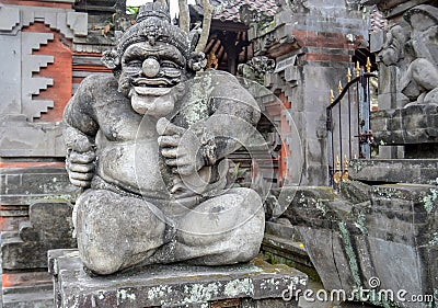 Huge Stone Sculpture Ubud Bali Editorial Stock Photo