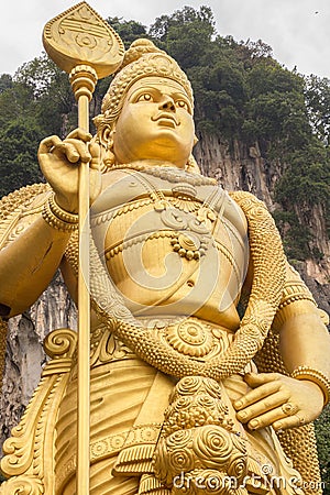 Huge vishnu statue in batu caves Stock Photo