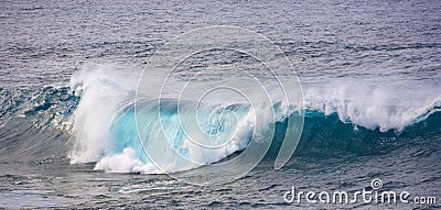 Huge waves in the ocean near Los Stock Photo