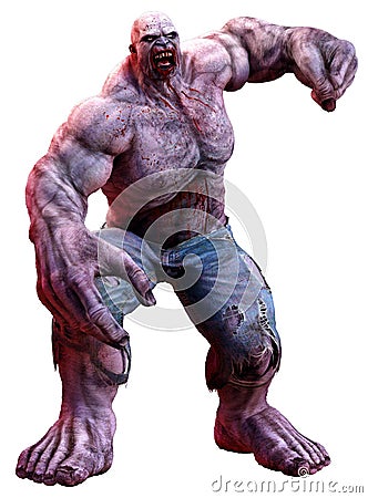 Huge zombie Stock Photo