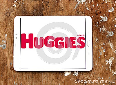 Huggies diapers manufacturer logo Editorial Stock Photo