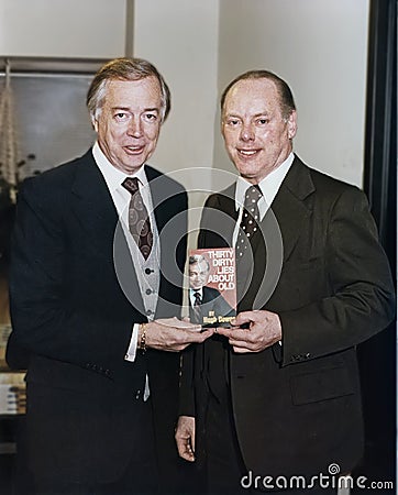 Hugh Downs and Robert J. Ahrens in Chicago Editorial Stock Photo