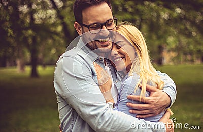 Hugs are important for a happier life. Stock Photo
