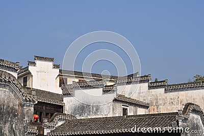 Huizhou ancient dwellings: Chengkan Stock Photo