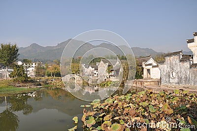Huizhou ancient dwellings: Chengkan Stock Photo
