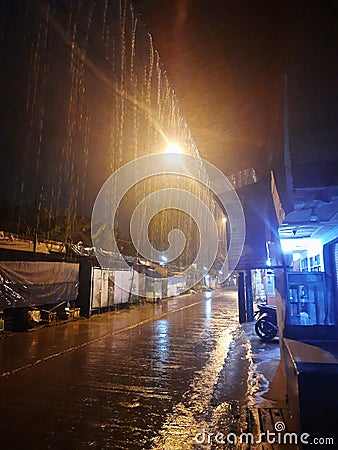 Hujan pun tiba membasahi bumi ini Stock Photo