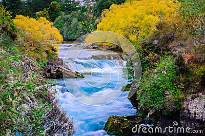 Huka falls, New Zealand, Waikato. Stock Photo