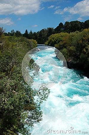 Huka Falls whitewater Stock Photo