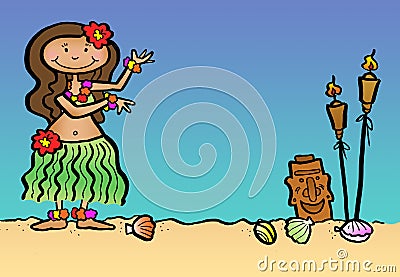 Hula Dancer Stock Photo