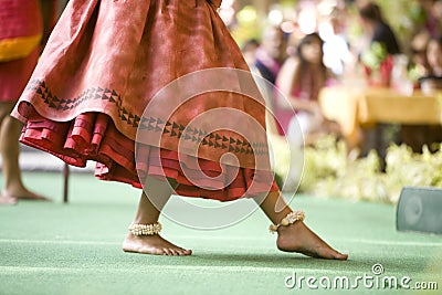 Hula Dancer Feet Stock Photo