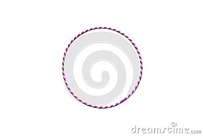 hula Hoop silver with purple isolated on white background Stock Photo