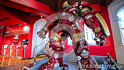 Hulk Buster Iron Man costume at The Madame Tussauds museum Editorial Stock Photo