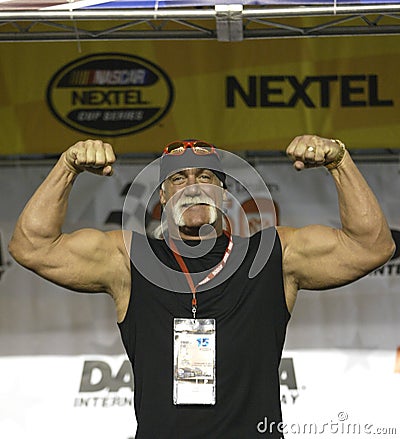 Hulk Hogan Attends NASCAR Race Editorial Stock Photo