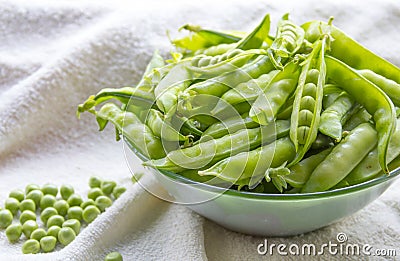 Hulk pods in a glass bowl Stock Photo