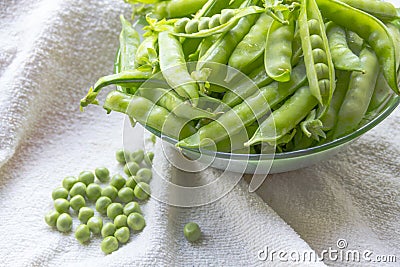 Hulk pods in a glass bowl Stock Photo