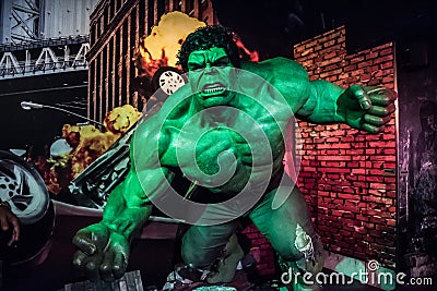 The Hulk, wax sculpture, Madame Tussaud Editorial Stock Photo