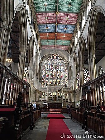 Internal view of Hull city minster Editorial Stock Photo