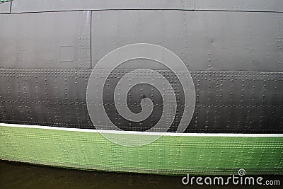 Hull of icebreaker Krasin, Saint Petersburg Stock Photo